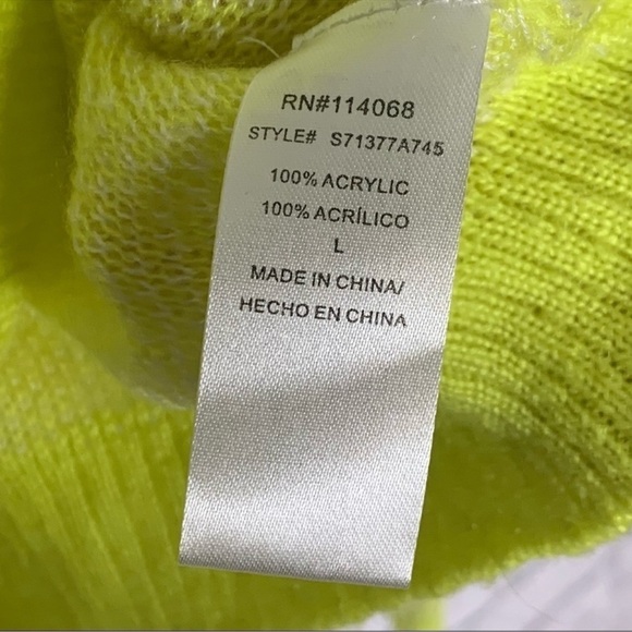 TenSixtySherman Women's Neon Yellow Checkered Sweater - Picture 10 of 11